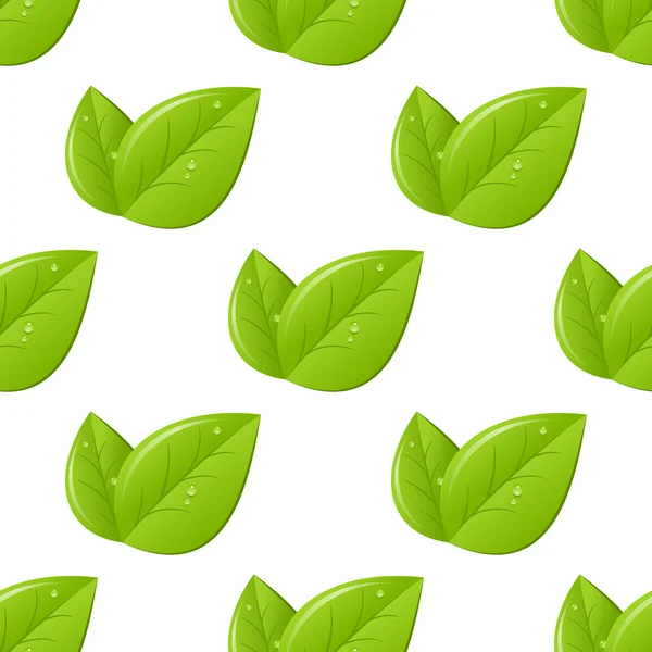Πράσινα φύλλα άνευ ραφής — Διανυσματικό Αρχείο