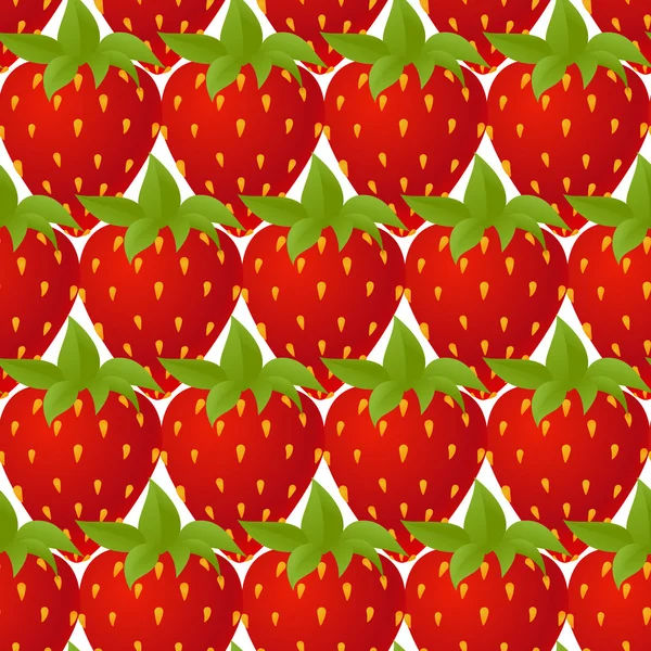 Strawberries seamless isolated — Stock Vector