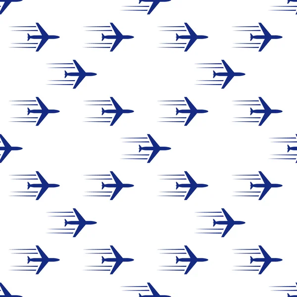 Blue planes seamless — Stock Vector