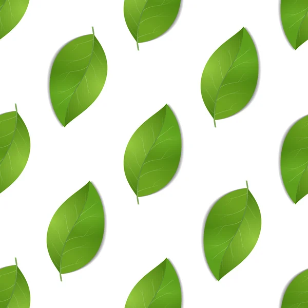 Feuilles vertes sans couture — Image vectorielle
