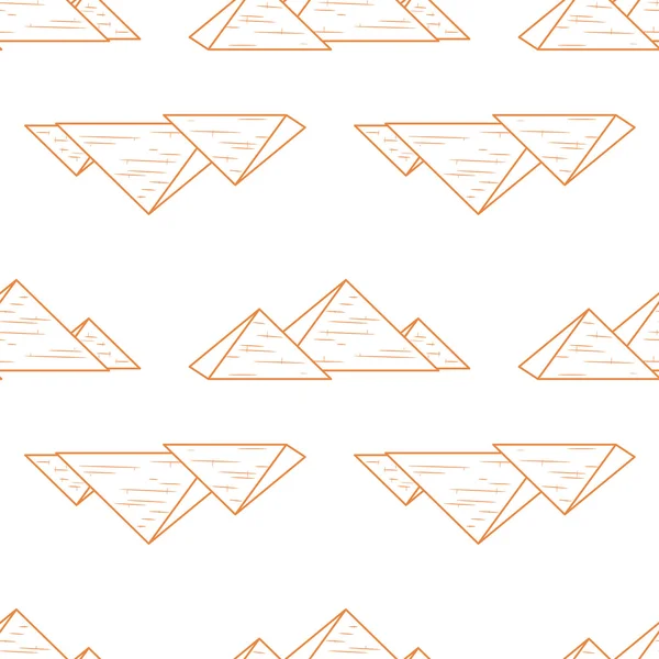 Whute pyramids seamless — Stock Vector