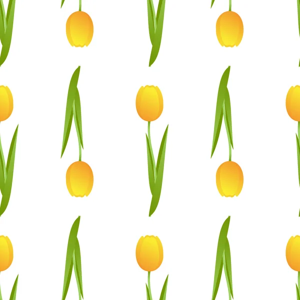 Tulipán inconsútil aislado — Vector de stock