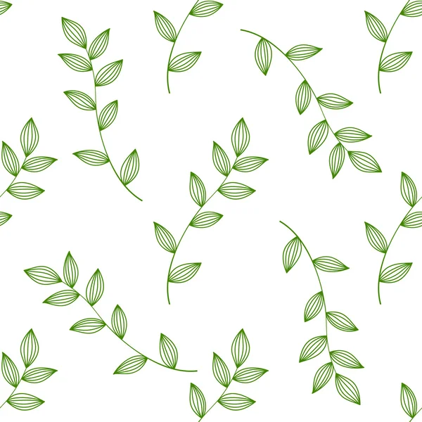 Folhas verdes sem costura —  Vetores de Stock