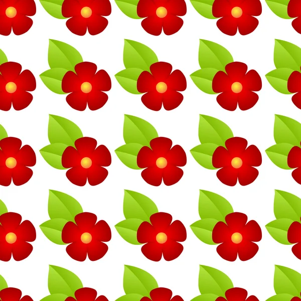 Bezešvé červené květy — Stockový vektor