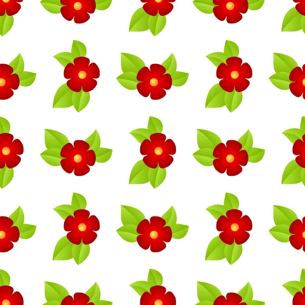 Flores rojas sin costura — Vector de stock