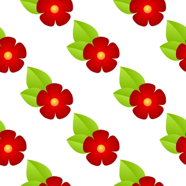 红色花朵无缝 — 图库矢量图片