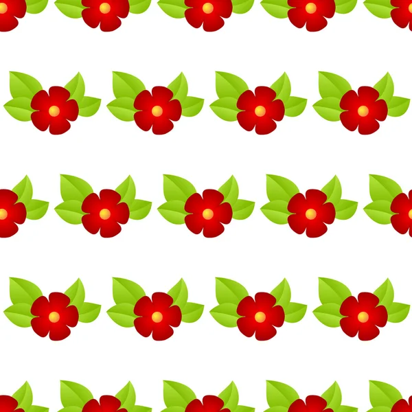 Röda blommor sömlösa — Stock vektor