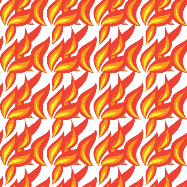 Fire seamless isolated — Stock Vector