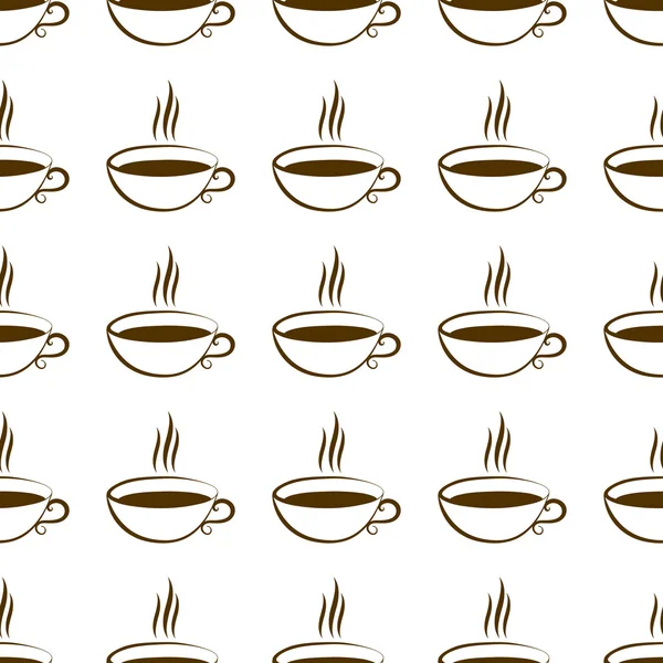 シームレスなコーヒー カップ — ストックベクタ