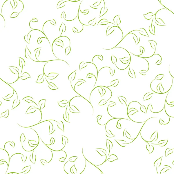 绿色的树叶无缝 — 图库矢量图片