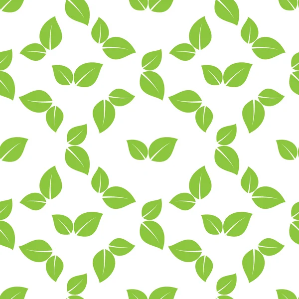 シームレスな緑の葉 — ストックベクタ