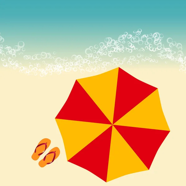 Влітку пляж ілюстрація — стоковий вектор