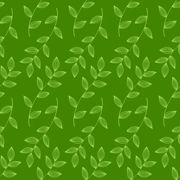 Feuilles vertes sans couture fond — Image vectorielle