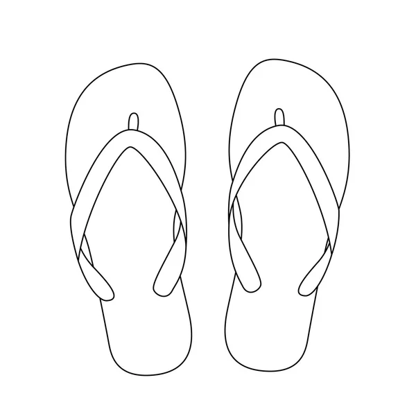 White flip flops — Stock Vector