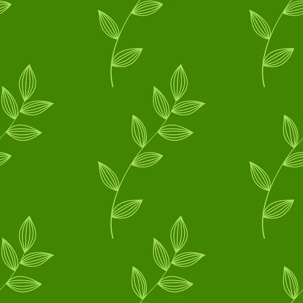 가시없는 녹색 잎들의 배경 — 스톡 벡터