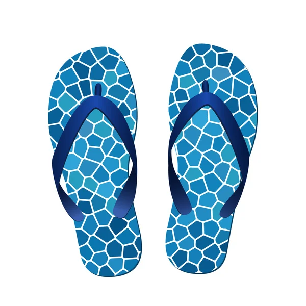 Blå flip flops — Stock vektor