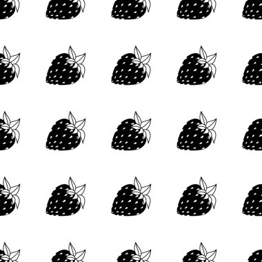 siyah ve beyaz çilek