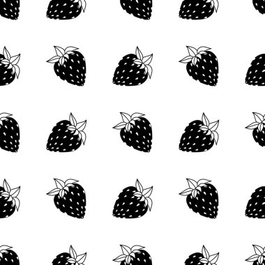 siyah ve beyaz çilek