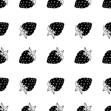 siyah ve beyaz çilek