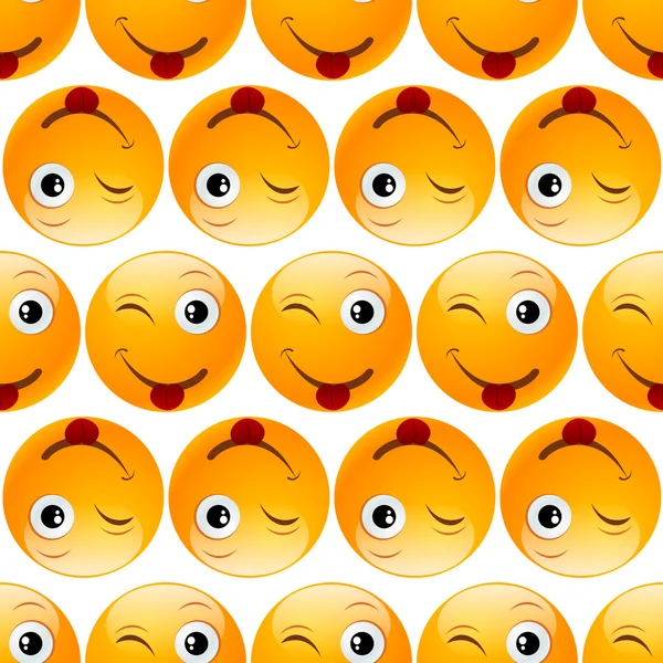 Sonrisa emoji sin costuras — Archivo Imágenes Vectoriales