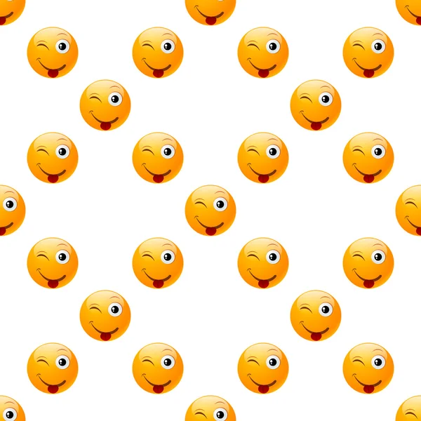 Glimlach emoji naadloze — Stockvector