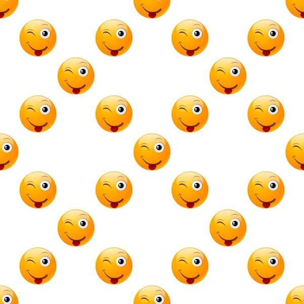 Gülümseme emoji sorunsuz — Stok Vektör