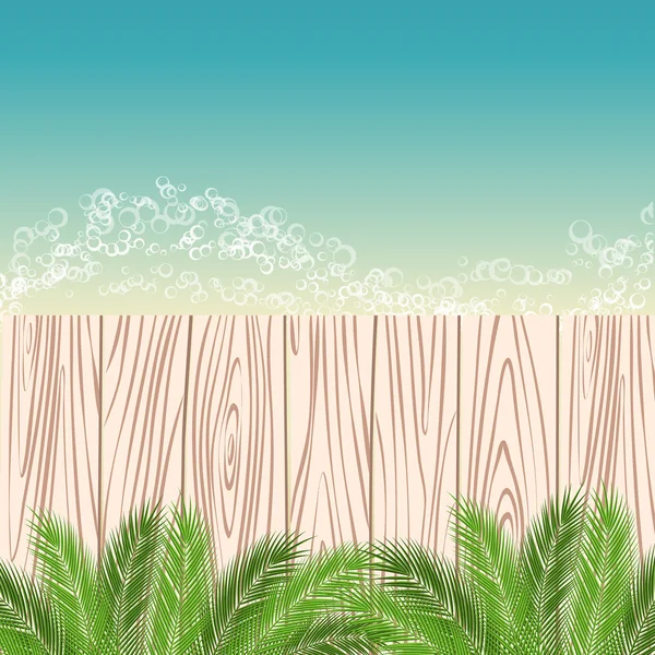 Plantilla con mar — Vector de stock