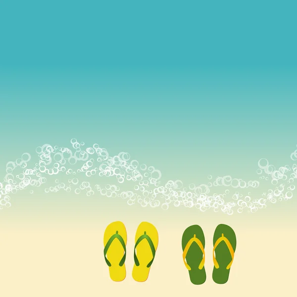 Fondo de playa de verano — Vector de stock