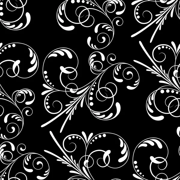 Modèle sans couture noir — Image vectorielle
