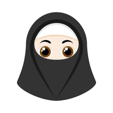 Niqab kızla çizgi film