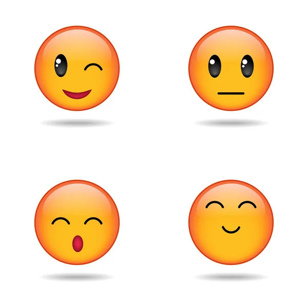 Emoji kümesi — Stok Vektör