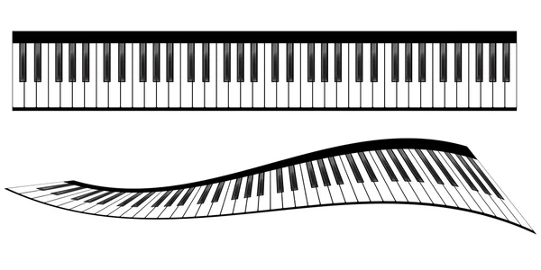 Ensemble claviers pour piano — Image vectorielle