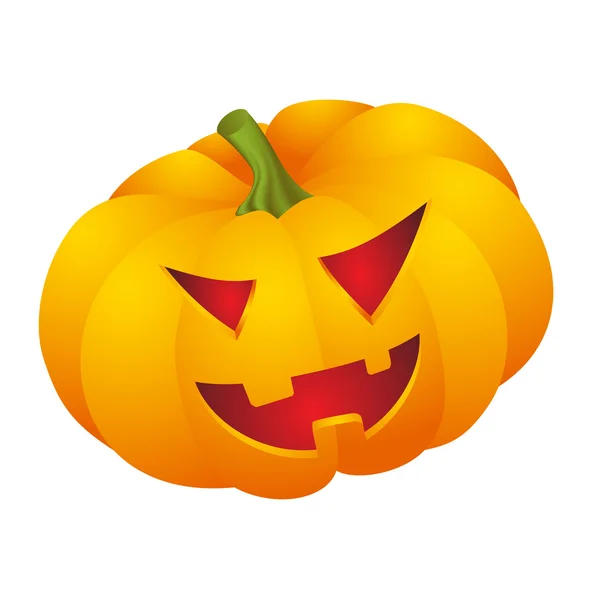 Visage de citrouille Halloween — Image vectorielle