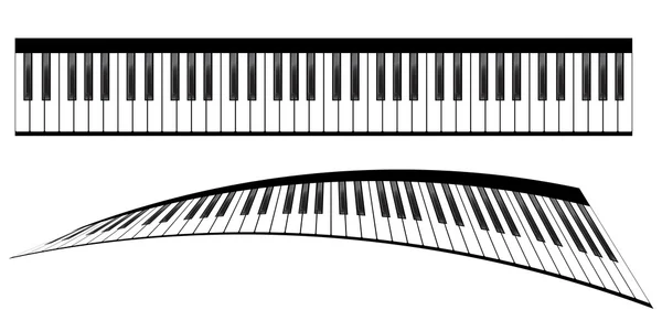 Juego de teclados para piano — Vector de stock