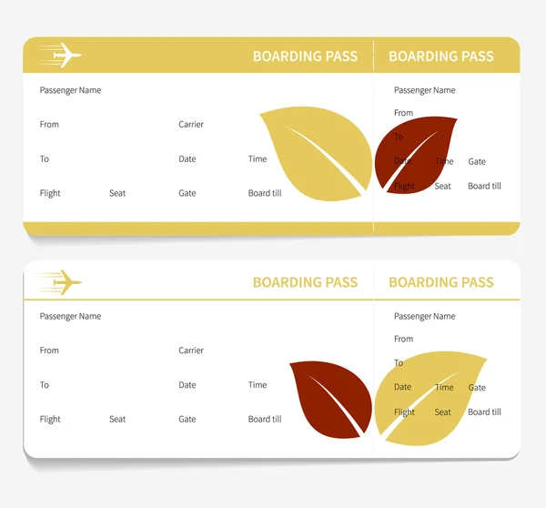 Ticket boarding pass — Stock Vector