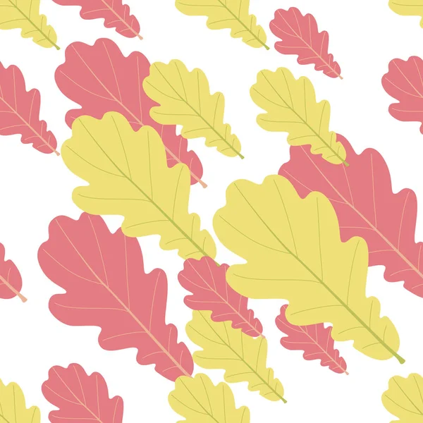 Tölgy őszi levelek háttér — Stock Vector