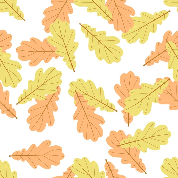 Дуб осенью листья фона — стоковый вектор