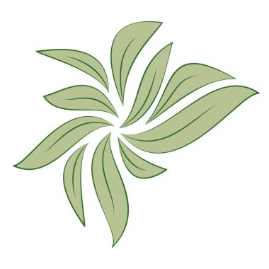 yeşil yapraklar beyaz üzerinde izole