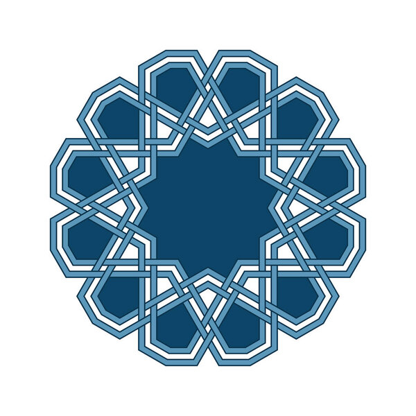 Islamic ornament rosette for Ramadan greeting card