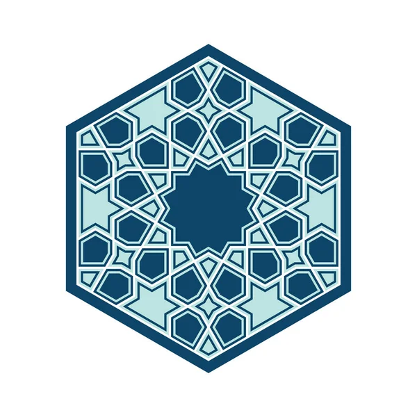 Ισλαμικό κόσμημα ροζέτα για το Ραμαζάνι ευχετήρια κάρτα — Διανυσματικό Αρχείο