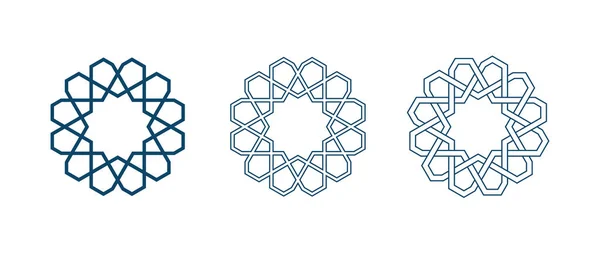 ラマダーンカードの装飾のためのイスラムアラビア語のロゼット — ストックベクタ