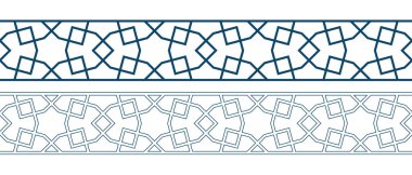 Ramazan kartı için İslami süs deseni sınırı
