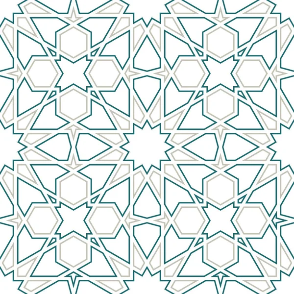 斋月卡的波斯几何伊斯兰图案 — 图库矢量图片