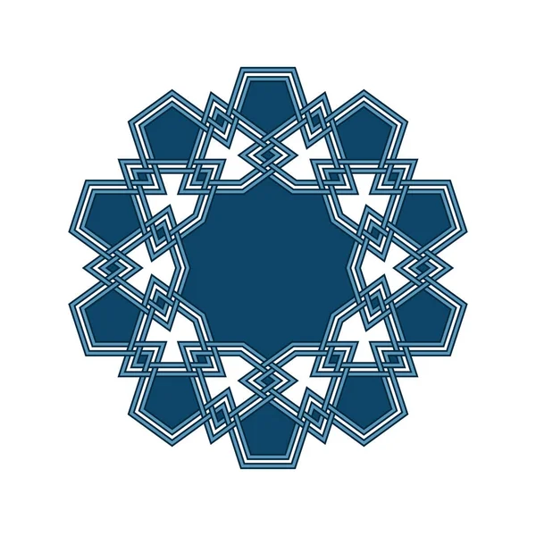 Roseta de mosaico geométrico persa para tarjeta Ramadán — Archivo Imágenes Vectoriales