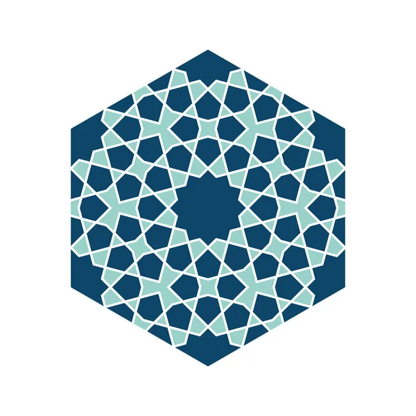 Persische geometrische Mosaikrosette für Ramadan-Karte — Stockvektor