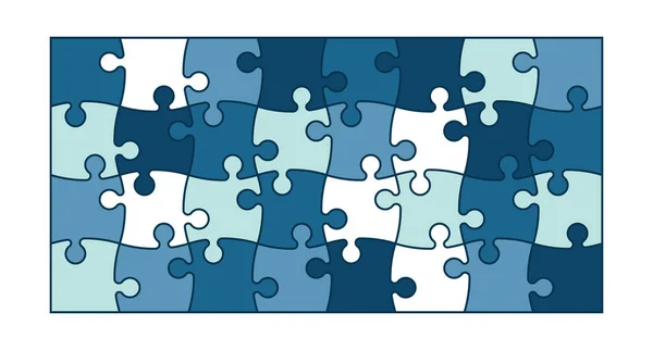 Állítsa be a puzzle darab különböző színekben — Stock Vector