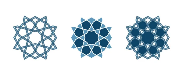 Персидская геометрическая мозаичная розетка для карты Рамадана — стоковый вектор