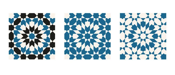 Persian geometric mosaic rosette for Ramadan card — Stock Vector