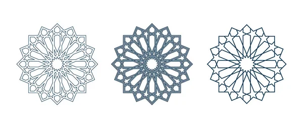 Rosetta a mosaico geometrico persiano per scheda Ramadan — Vettoriale Stock