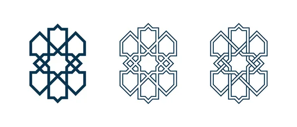 Perská geometrická mozaiková růžice pro ramadánskou kartu — Stockový vektor